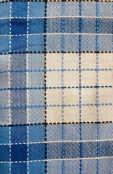 Mavi kareli masa örtüsü doku