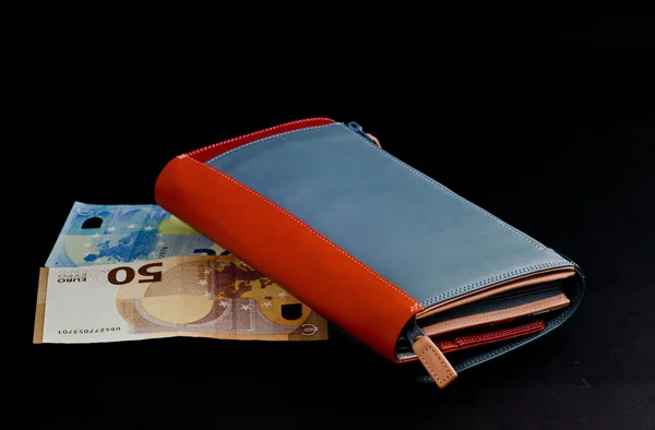 Läder plånbok produkt i Italien — Stockfoto