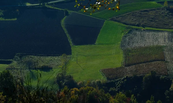 Типичные пейзажи Пьемонтской Ланге — стоковое фото