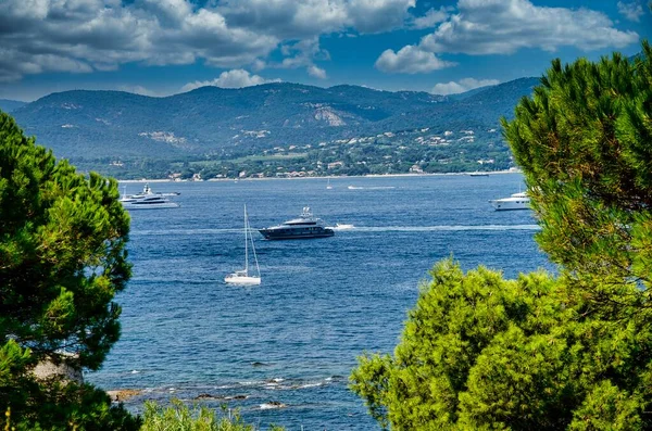 Landschappen Van Heilige Tropez Parel Van Blauwe Kust Frankrijk Kust — Stockfoto