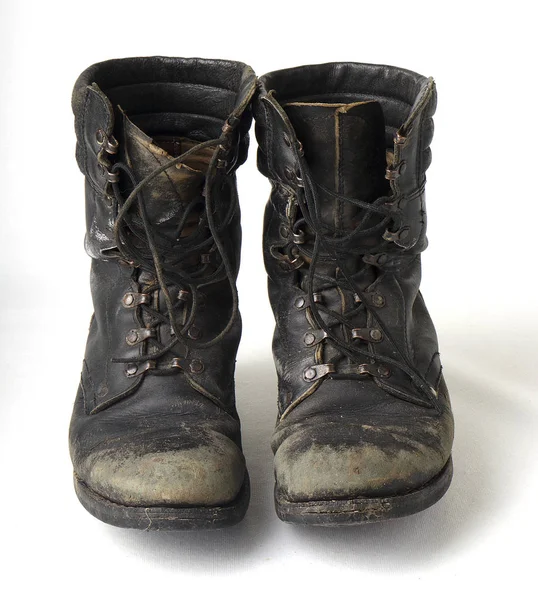Worn out cowboy boots | Old worn out boots, isolated — Stock Photo ...