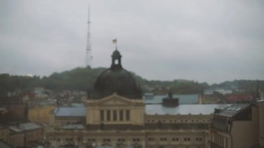 Şehri Lviv, Ukrayna. Eski şehir merkezi parçası. Avrupa şehir.