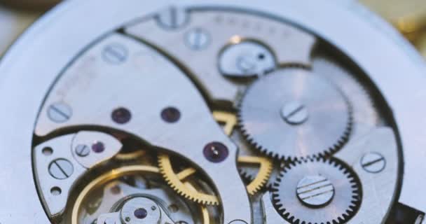 Relógio vintage engrenagens — Vídeo de Stock