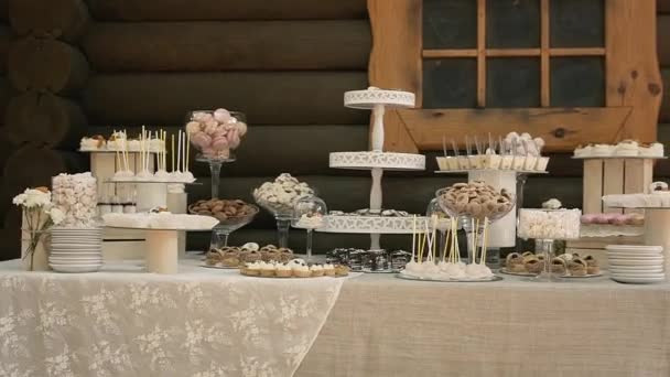 Diseño boda caramelo bar — Vídeos de Stock