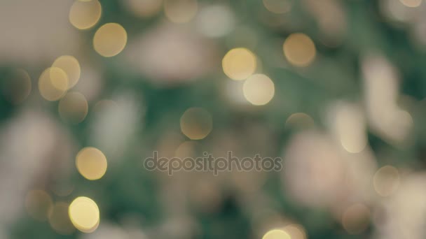 Abstract Blurred Christmas Lights Bokeh Background — Stock Video