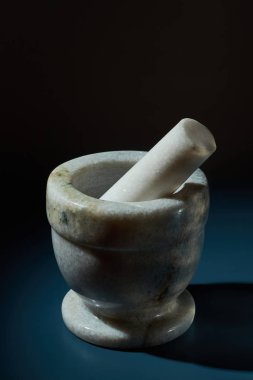 Baharatlar için baharatlı taş havan.