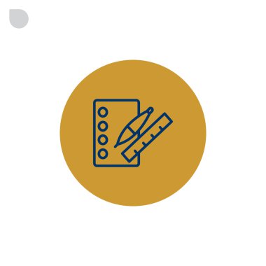 Not Defteri, cetvel, kalem simgesi