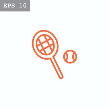 tenis raketi ve top simgesi