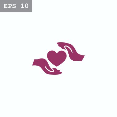 Ellerin simgesinde kalp