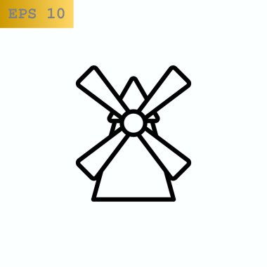 çiftlik, tarım yel değirmeni simgesi