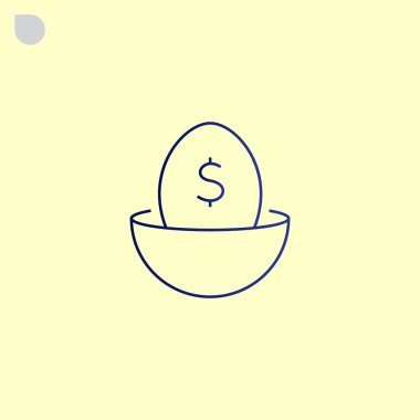 dolar işareti simgesiyle yumurta