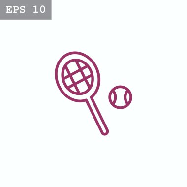 tenis raketi ve top simgesi