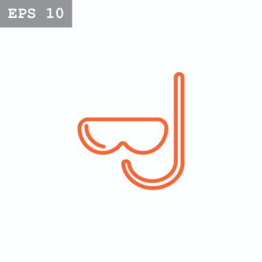 Dalgıç şnorkel ve maske simgesi