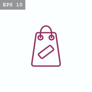 Kağıt alışveriş çantası simgesi