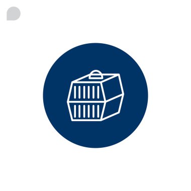 evde beslenen hayvan nakliye konteyner kutu simgesi