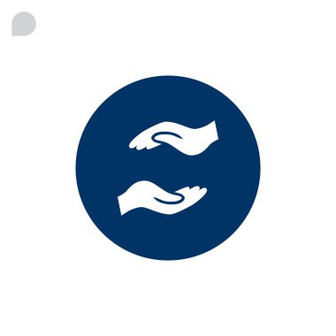 Yardım, el simgesi tutan boş