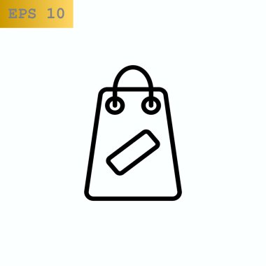 Kağıt alışveriş çantası simgesi