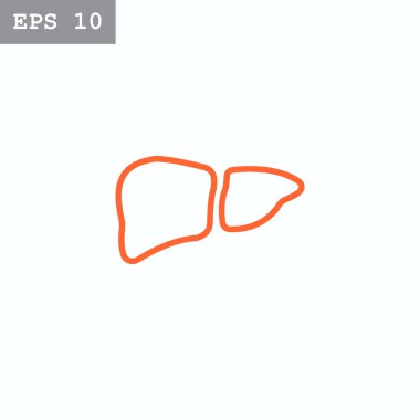 İnsan karaciğer organ simgesi