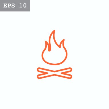 kamp ateşi, şenlik ateşi simgesi