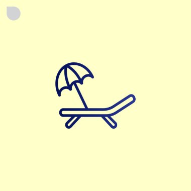 şezlong ve şemsiye simgesi