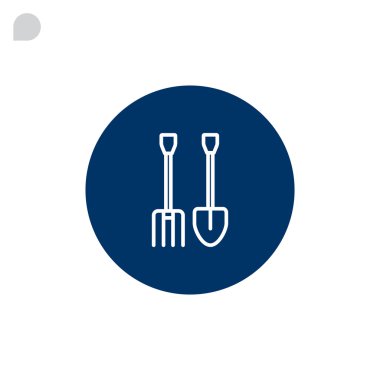 Tırmık, kürek araçlar simgesi