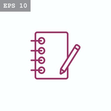 defter kalem simgesi ile