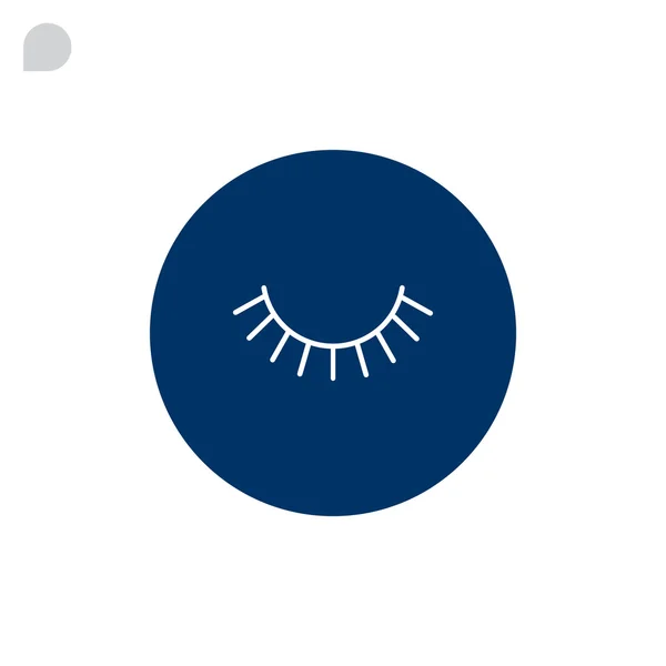 Human eyelash icon — Stock Vector