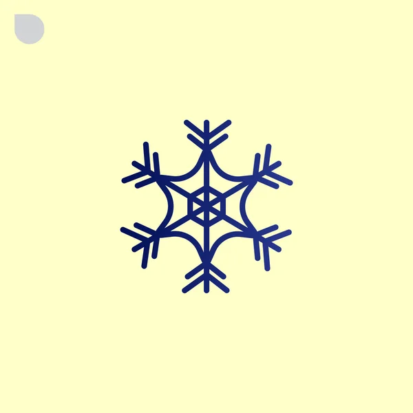 Schneeflockensymbol im Winter — Stockvektor