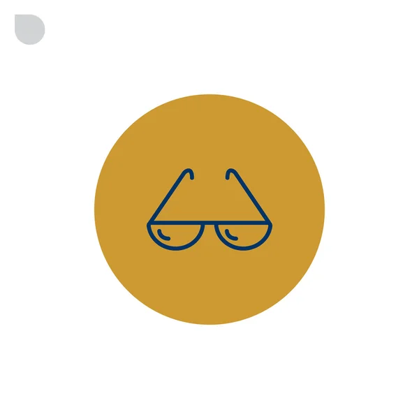 Glasögon, glasögon ikonen — Stock vektor