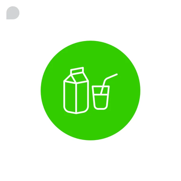 Paket aus Milch und Glas Symbol — Stockvektor