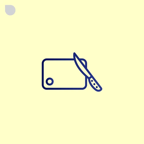 Cuchillo y tablero icono — Vector de stock