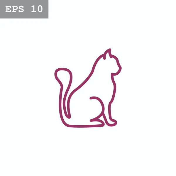 Gato animal animal icono — Archivo Imágenes Vectoriales