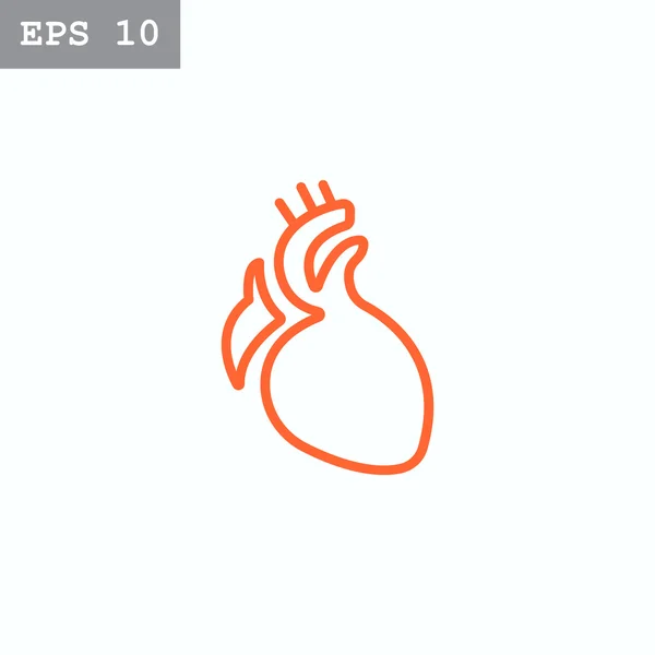 Icono del órgano del corazón humano — Vector de stock