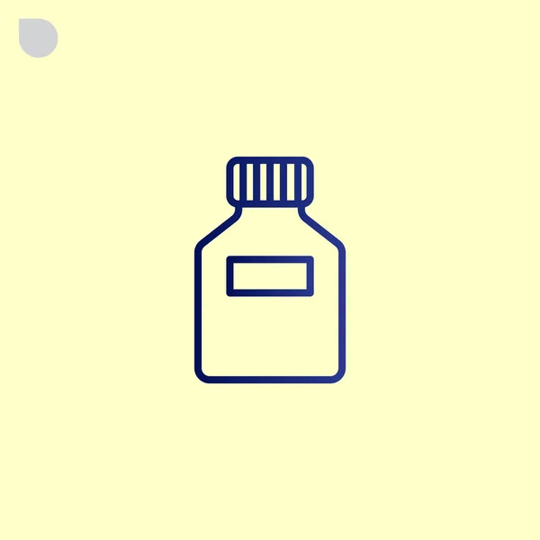 Plastic fles, container pictogram — Stockvector