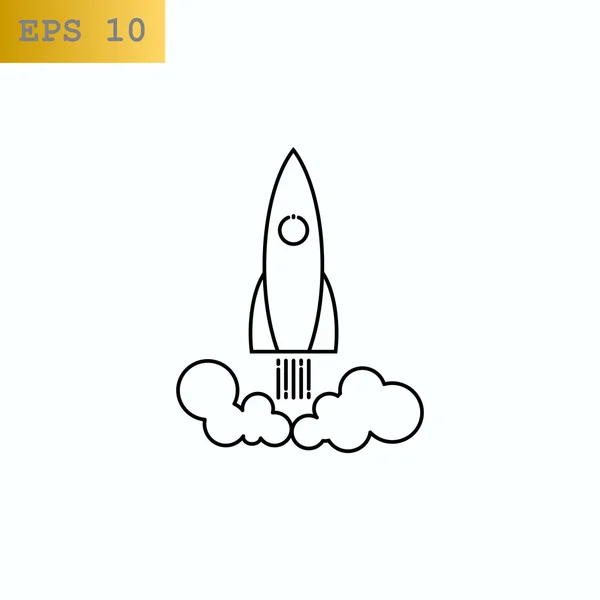 Space rocket icon — Stock Vector