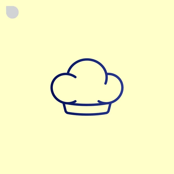 Icono del sombrero del chef — Vector de stock