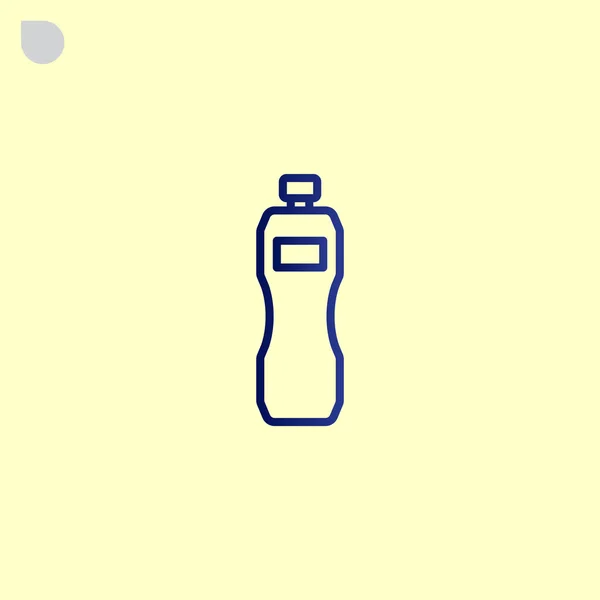 Plastic waterfles pictogram — Stockvector