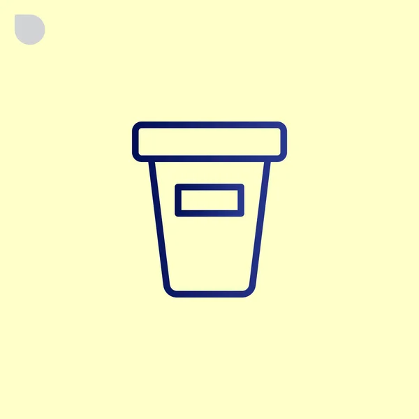 Odnést pití šálku ikonu — Stockový vektor