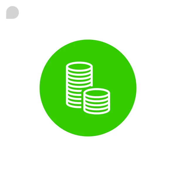 Ikona monet pieniężnych — Wektor stockowy