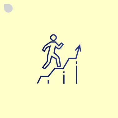 işadamı ve büyüyen grafik simgesi