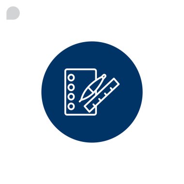 Not Defteri, cetvel, kalem simgesi