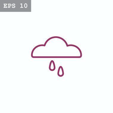 Yağmur simgesi olan bulutweather forecast