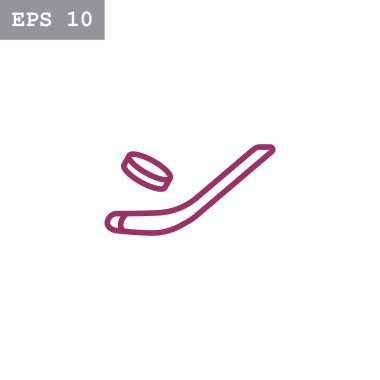 Hokey diski ve sopa simgesi