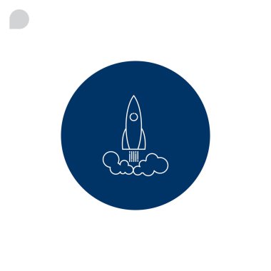 space rocket icon clipart