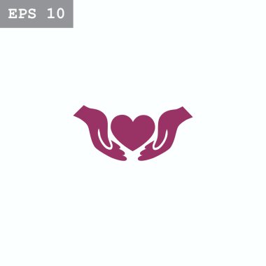 Ellerin simgesinde kalp