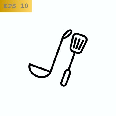 Kepçe ve spatula simgesi