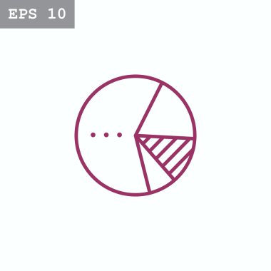 Pasta grafik diyagramı simgesi