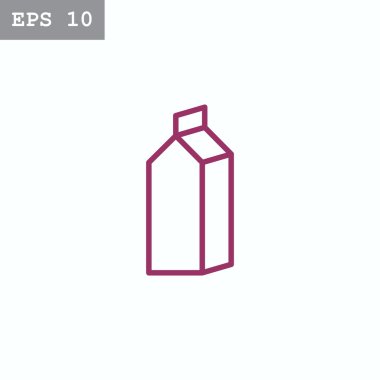 Süt simgesi için ambalaj kapsayıcı