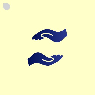 Yardım, el simgesi tutan boş