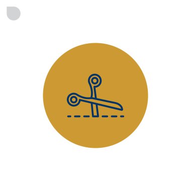 Makas kesim satırı simgesi